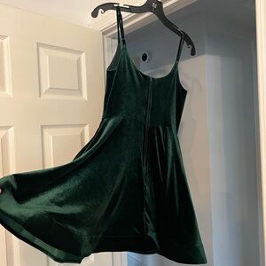 B Darlin Forest Green Velvet Dress
